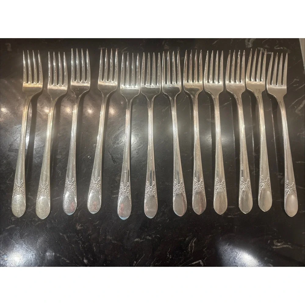 Vintage Wm Rogers IS Silver Plate BELOVED  Flatware Lot